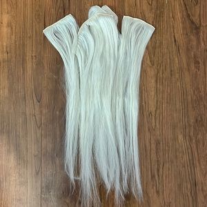 White blonde hair extensions